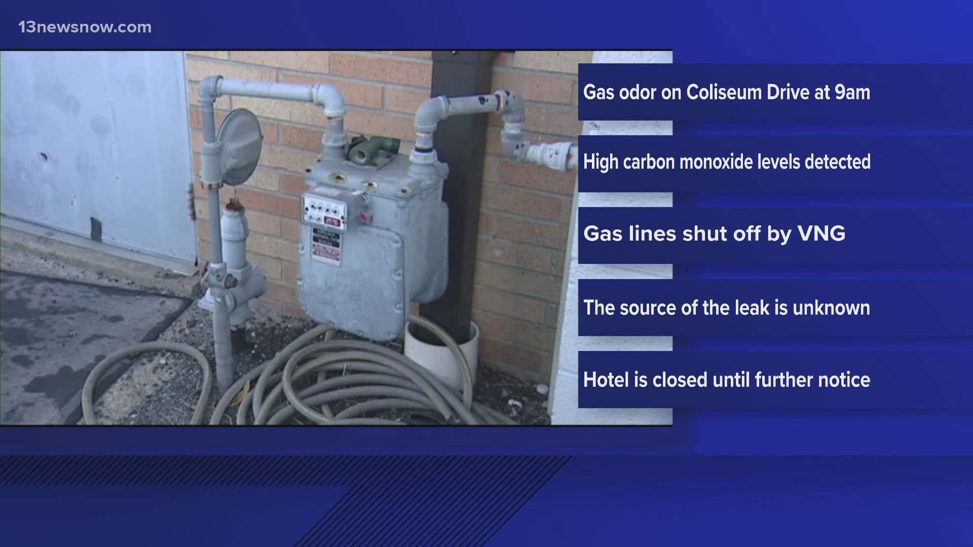 Hampton hotel temporarily closed due to high carbon monoxide levels
