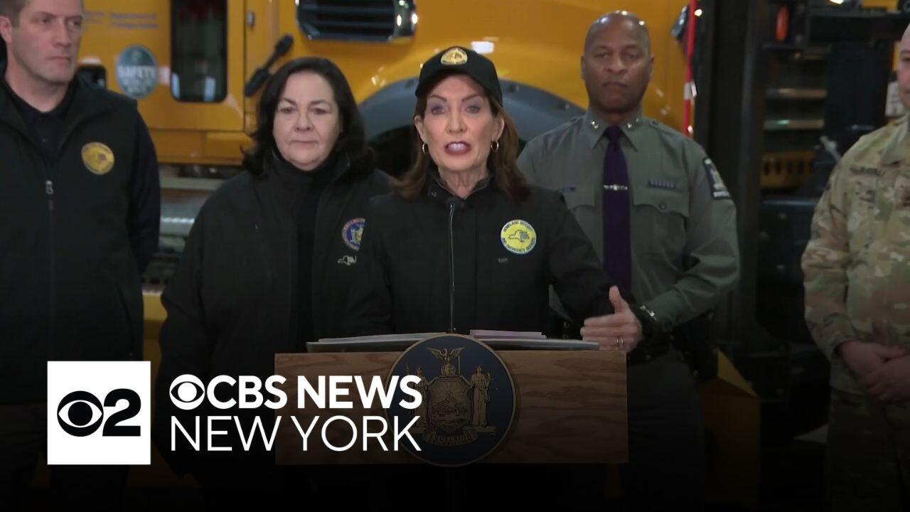 NY Gov. Kathy Hochul declares state of emergency for nor'easter | Full ...