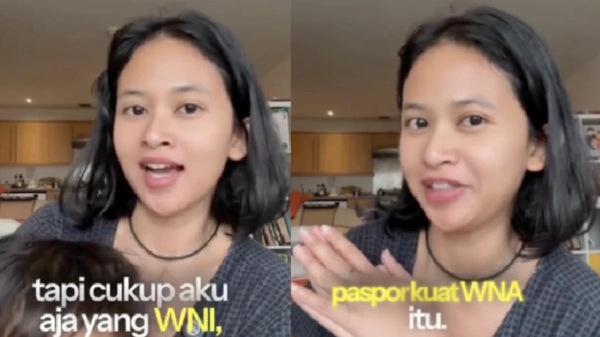 VIRAL PENERIMA LPDP - Tangkapan layar video wni yang pamer denaturalisasi anaknya jadi Warga Negara Inggris. (Instagram/@sasetyaningtyas)
