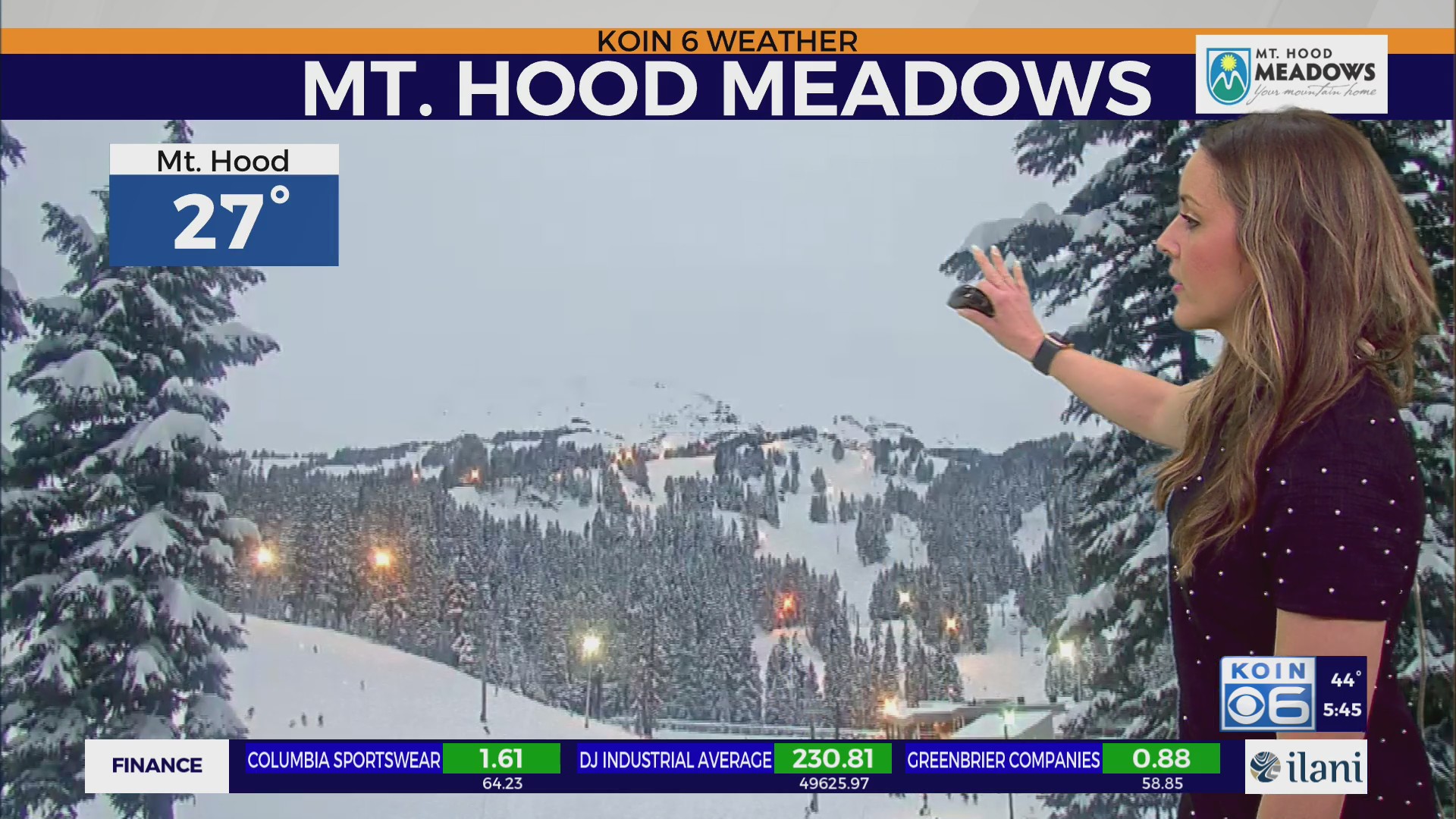 Weather forecast: Mountain snow tapering off