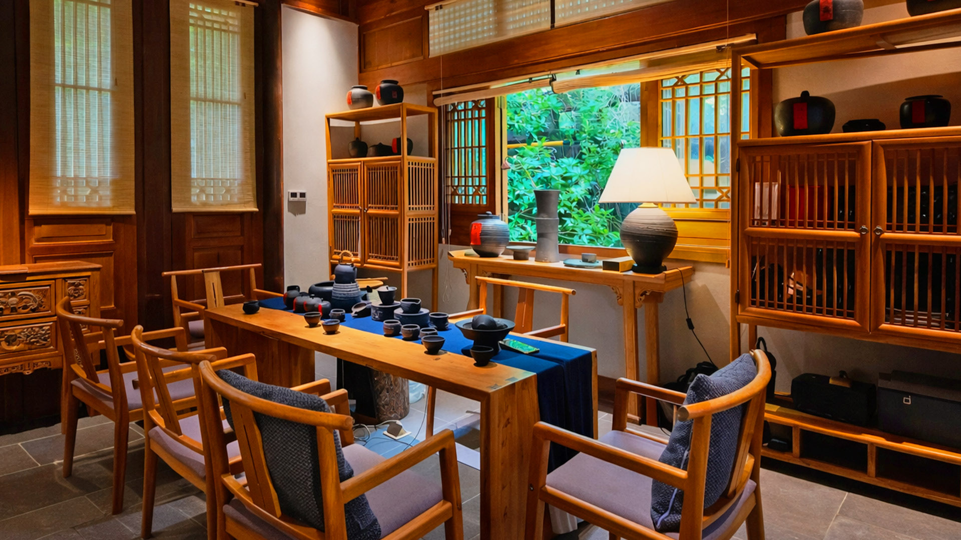 Traditional tea room experience in China