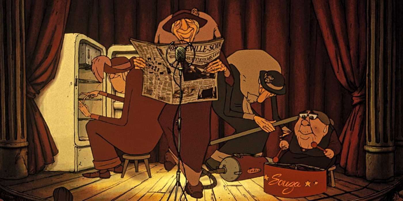 Elderly women on stage in The Triplets of Belleville