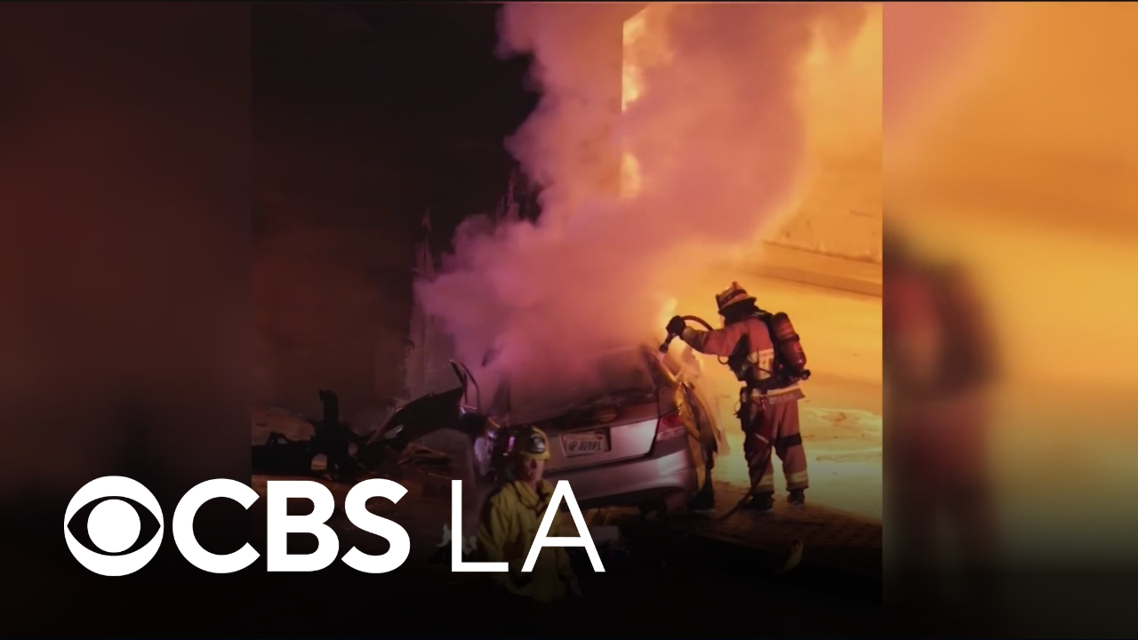 Fiery crash leaves four dead near Long Beach Airport