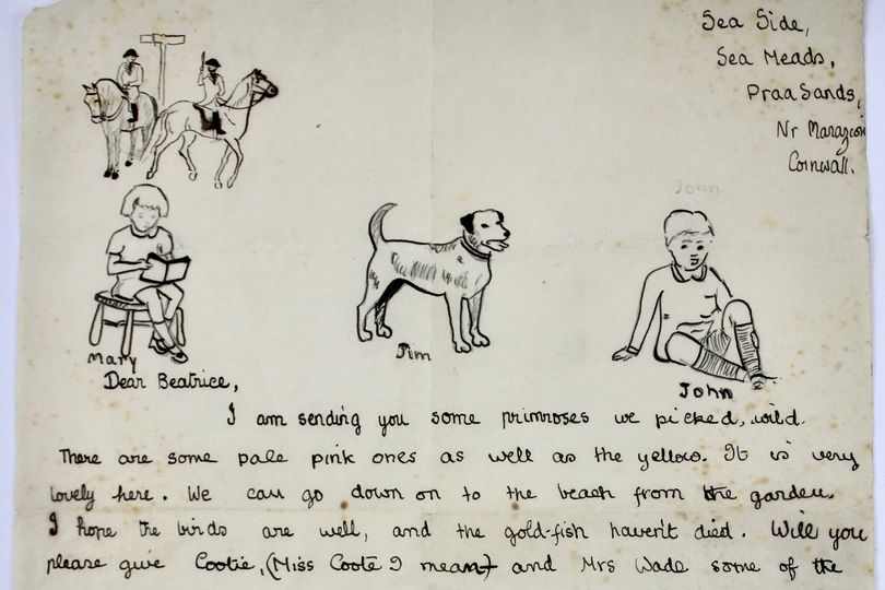 Adorable unseen childhood letter from late Queen's holiday in Cornwall