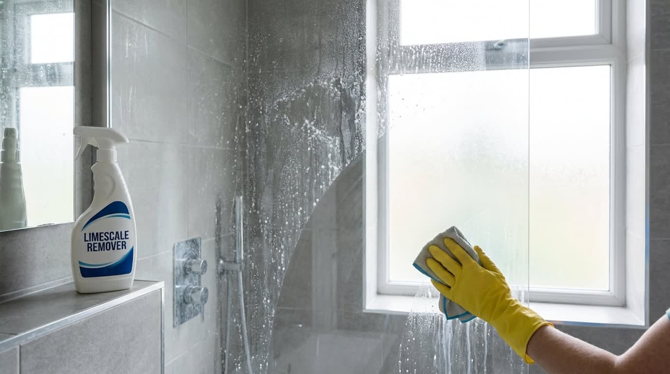 This £1.50 supermarket spray cleaners’ swear by for limescale on shower ...