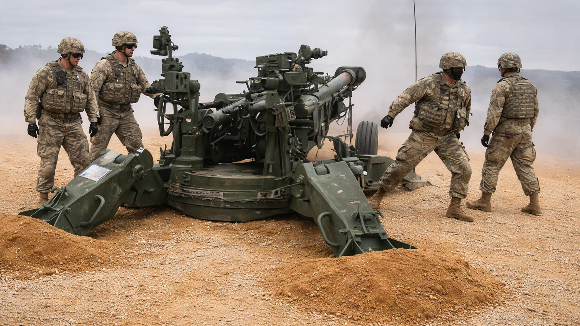 Soldiers blast targets in Fort McCoy artillery drill