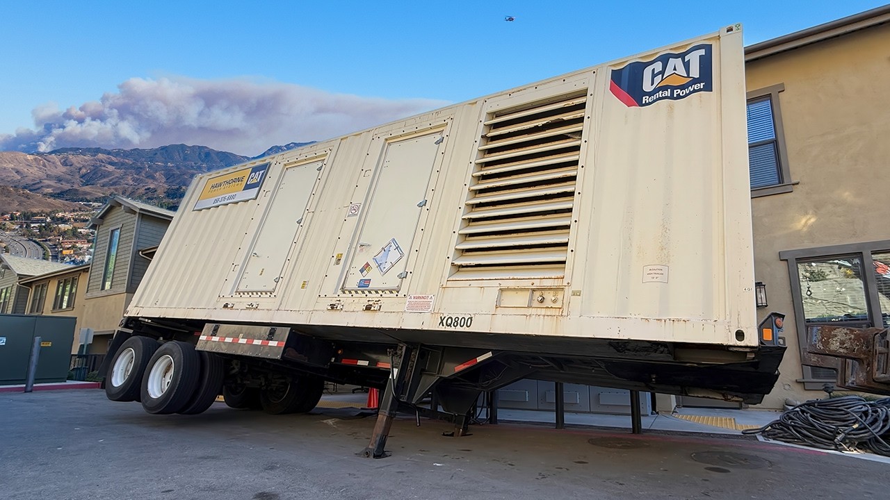 FEMA generator nearly rolls over during Palisades fire response