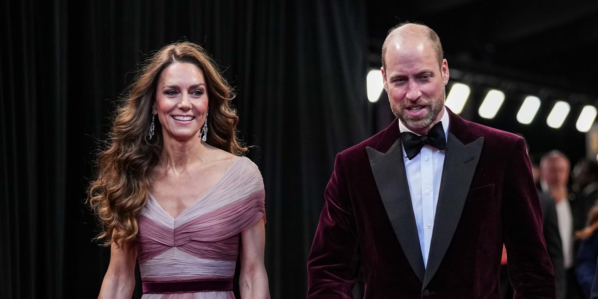 Kate Middleton wears a flowing pink gown to the 2026 BAFTA Awards<br>