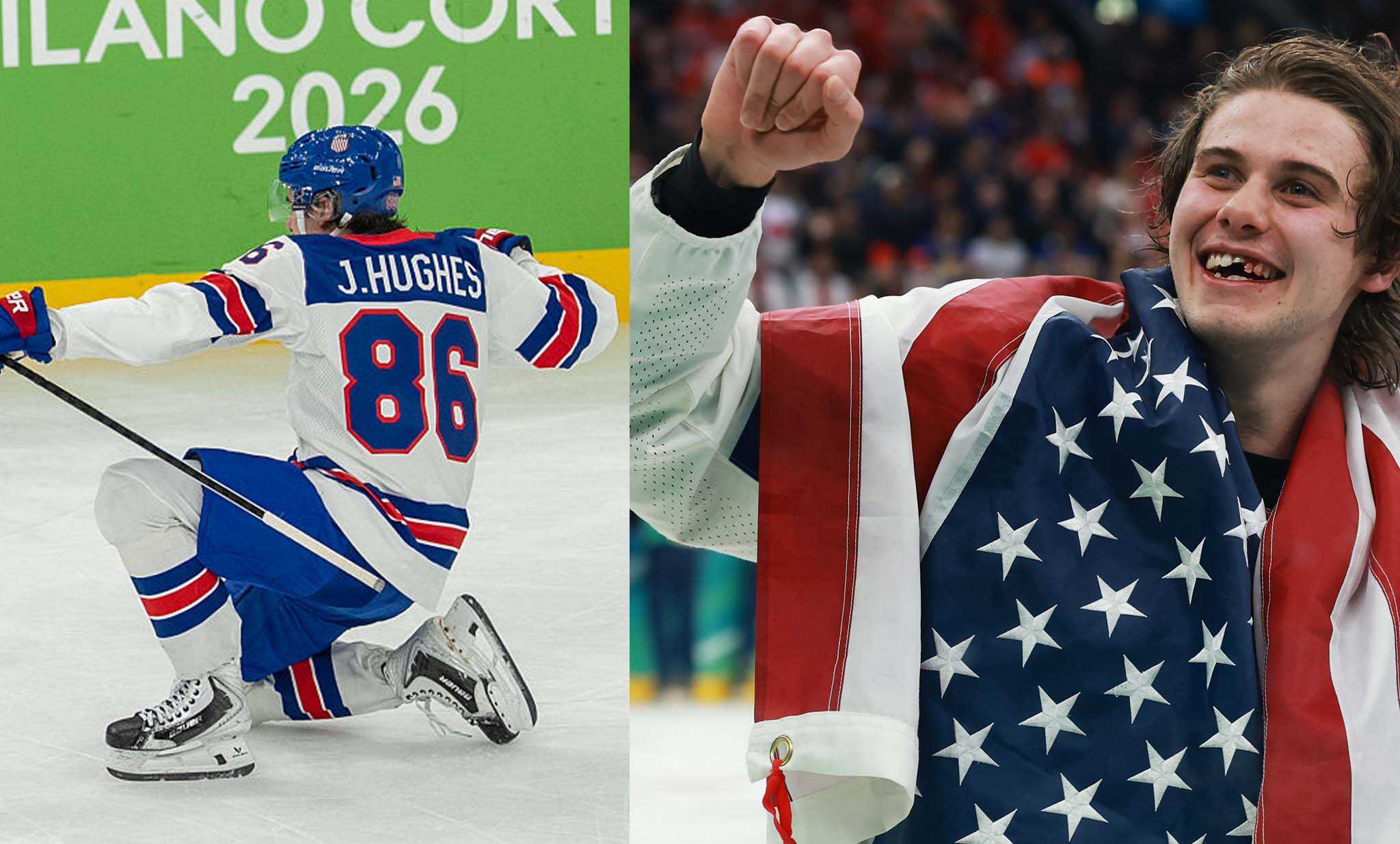 US hockey's Jack Hughes trades teeth for Olympic gold