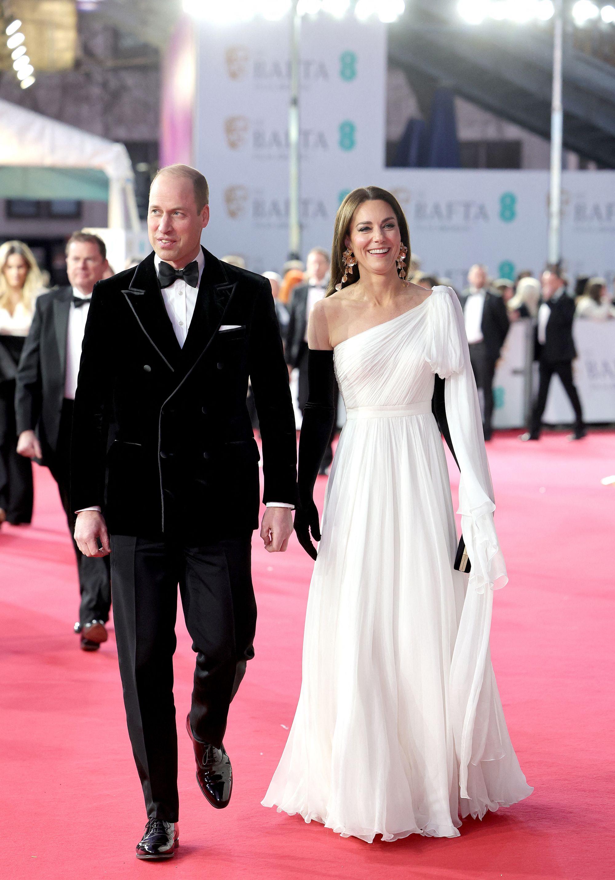 The Prince and Princess of Wales get colour coordinated for the BAFTAs
