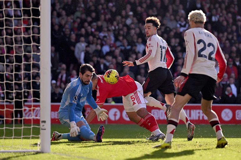 Curtis Jones sees a shot saved by Stefan Ortega