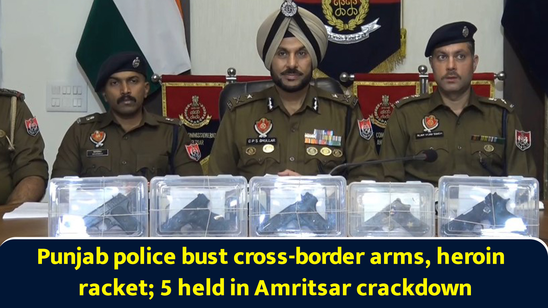 Punjab police bust cross-border arms, heroin racket; 5 held in Amritsar ...