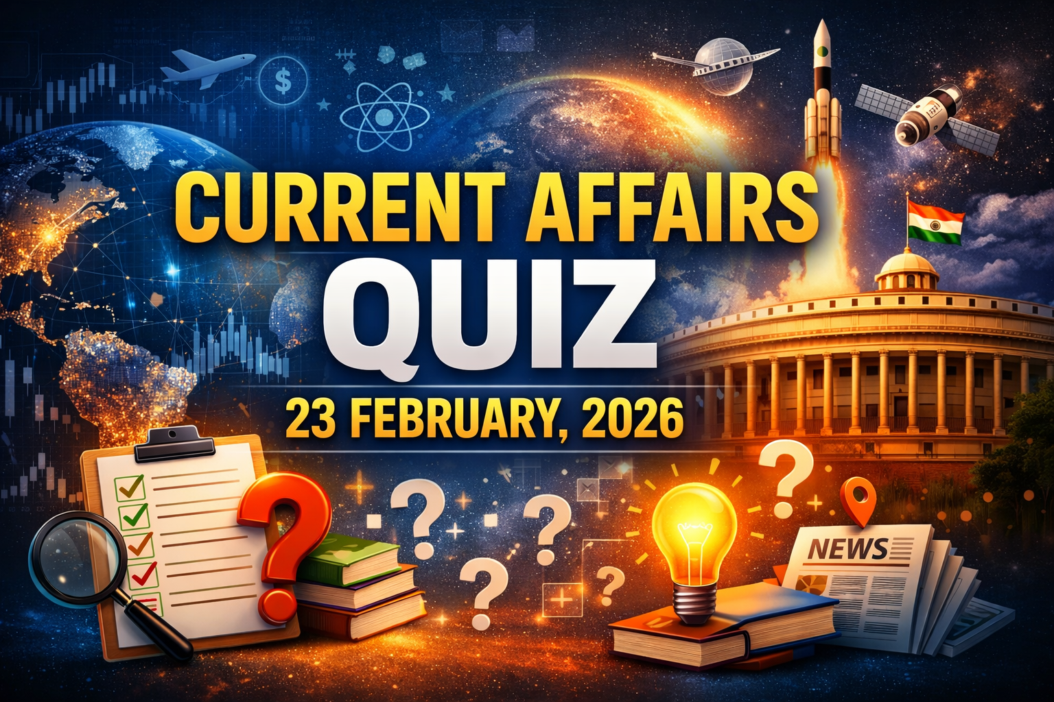 GK quiz today, 23 February, 2026; latest current affairs questions ...