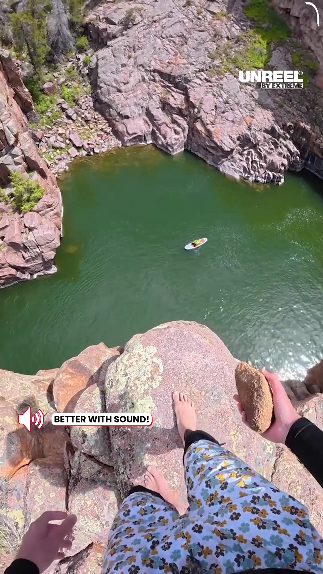 Leap of a lifetime: Benji's 77-foot dive into Wyoming's hidden oasis!