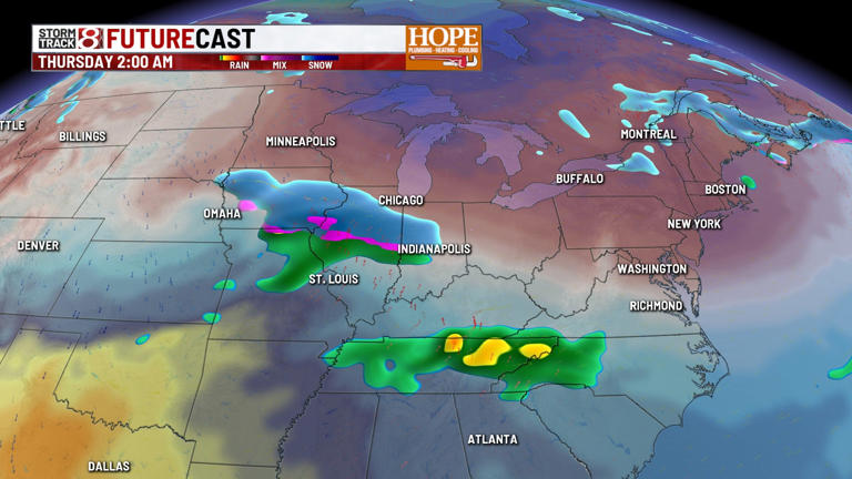 Scattered AM light snow today | Feb. 22, 2026