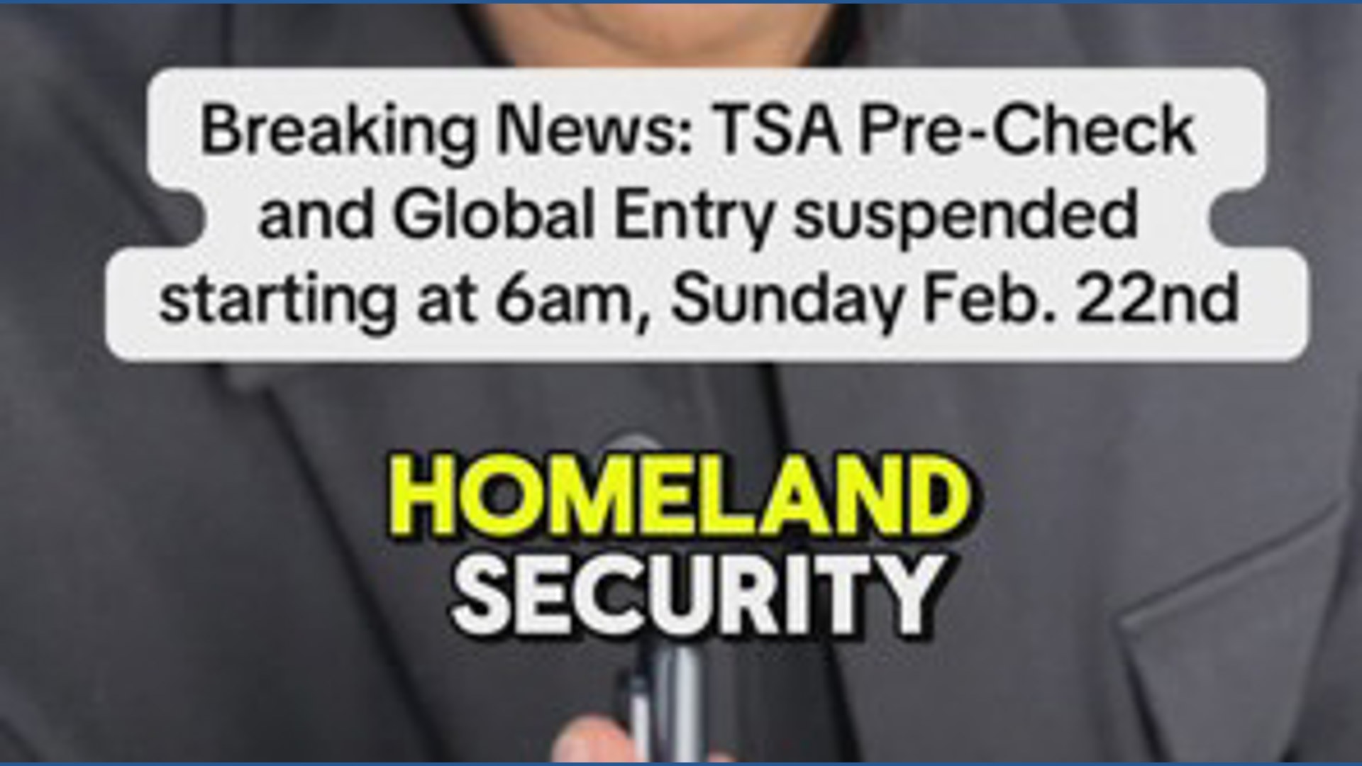 DHS to suspend TSA Pre-Check and Global Entry