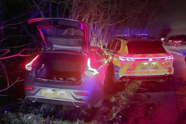 Man arrested on A127 after stolen car driven on wrong side of dual ...