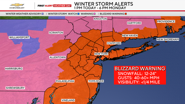 Blizzard warning in NYC and Tri-State Area with snowstorm primed to ...