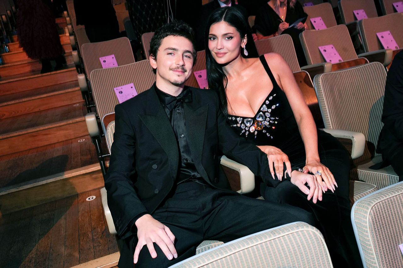 Timothée Chalamet (left) and Kylie Jenner (right) at the 2026 BAFTAs. Carlo Paloni/BAFTA via Getty