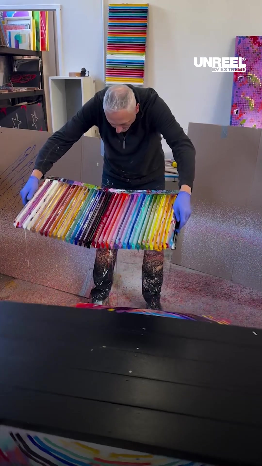 Vibrant dripping paint