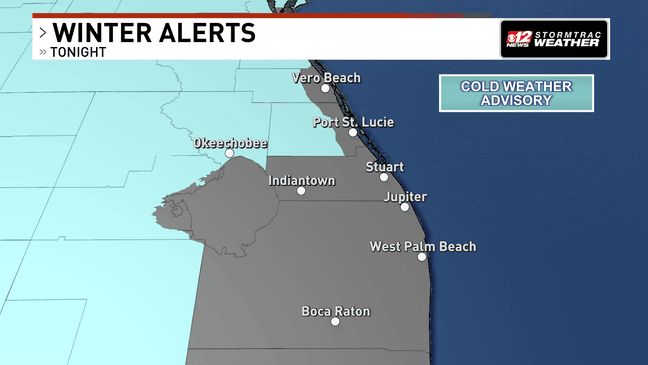 Bundle up: cold front sends Central and South Florida into the 30s and 40s