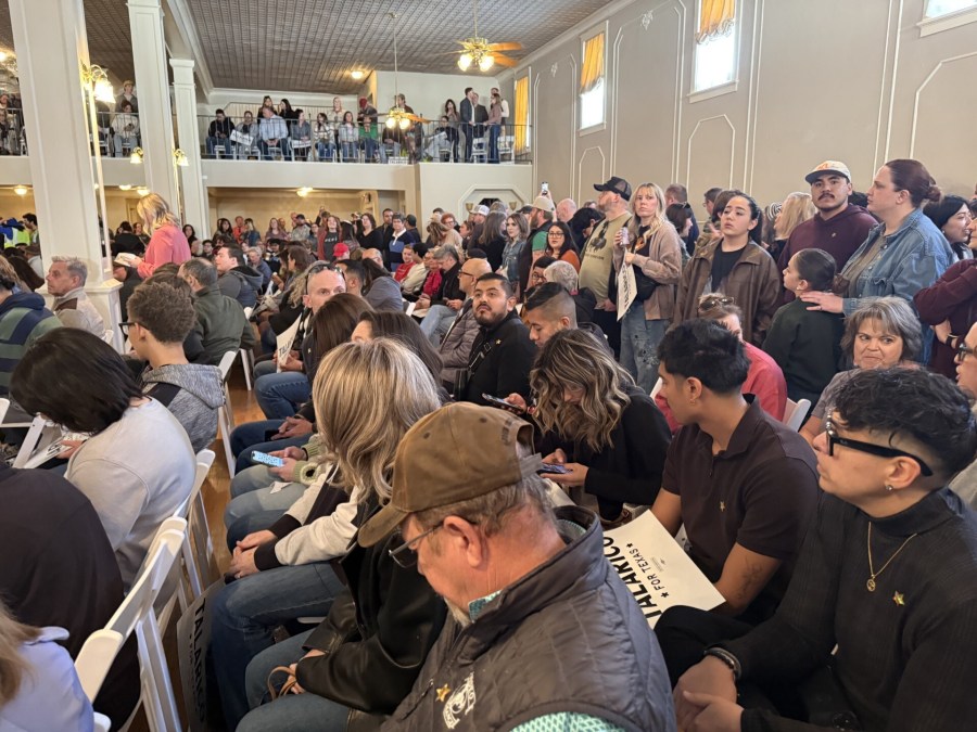 Large crowds gathered for State Rep. James Talarico Lubbock rally
