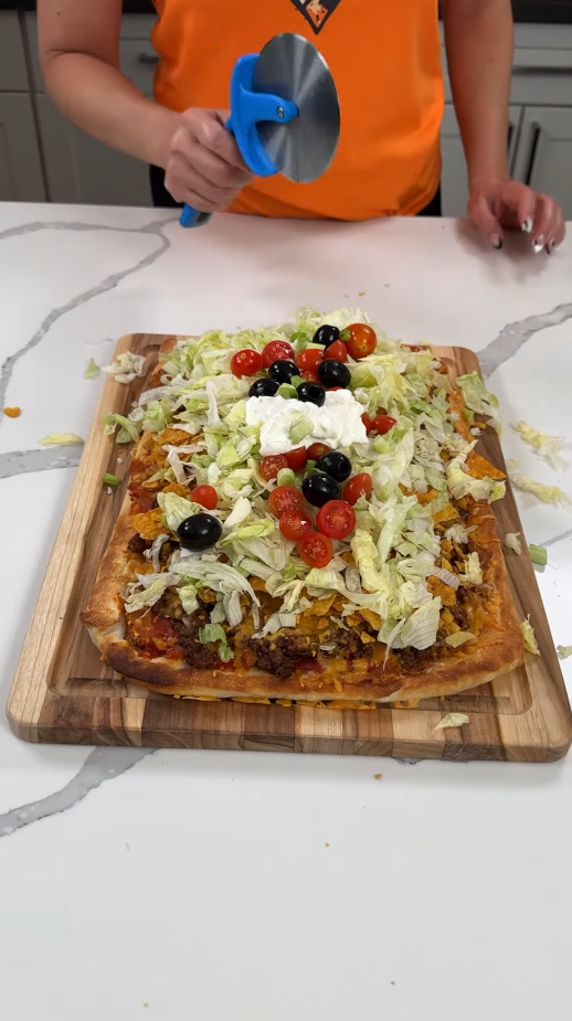 Taco pizza easy one pan meal
