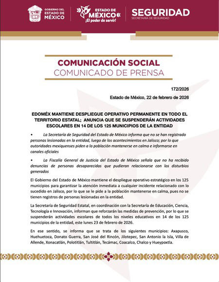 Es oficial: lista completa de estados que suspenden clases en México