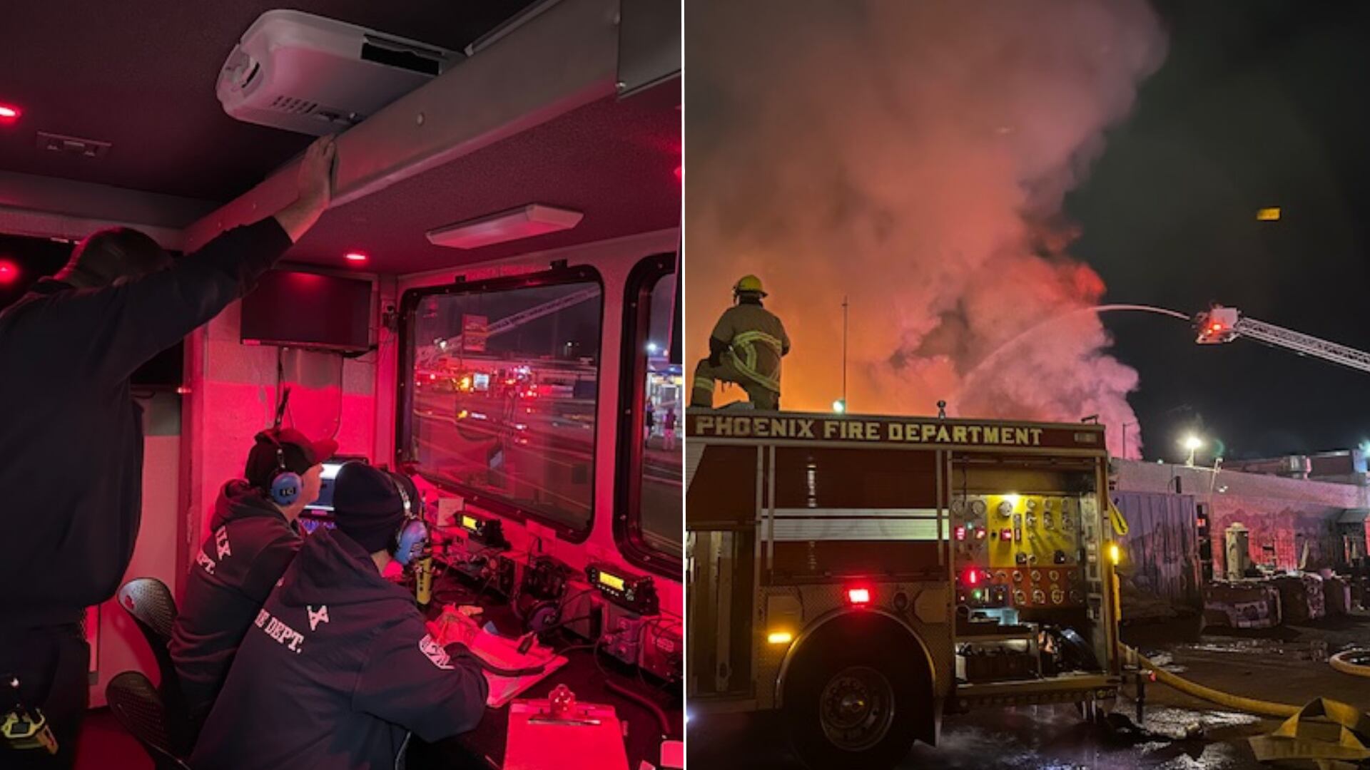 Firefighters extinguish massive fire at strip mall in south Phoenix