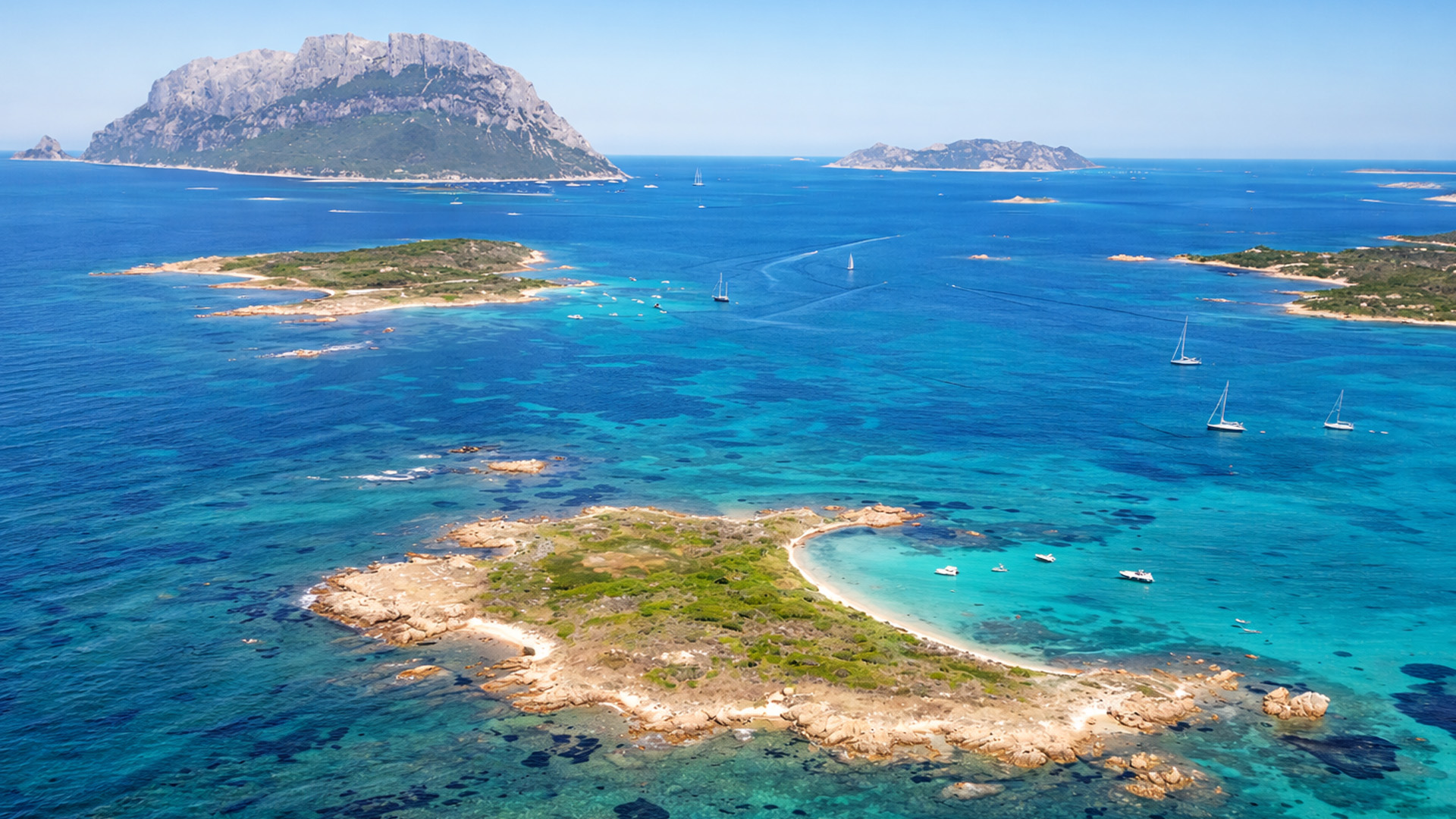 A massive rock rising from the Mediterranean