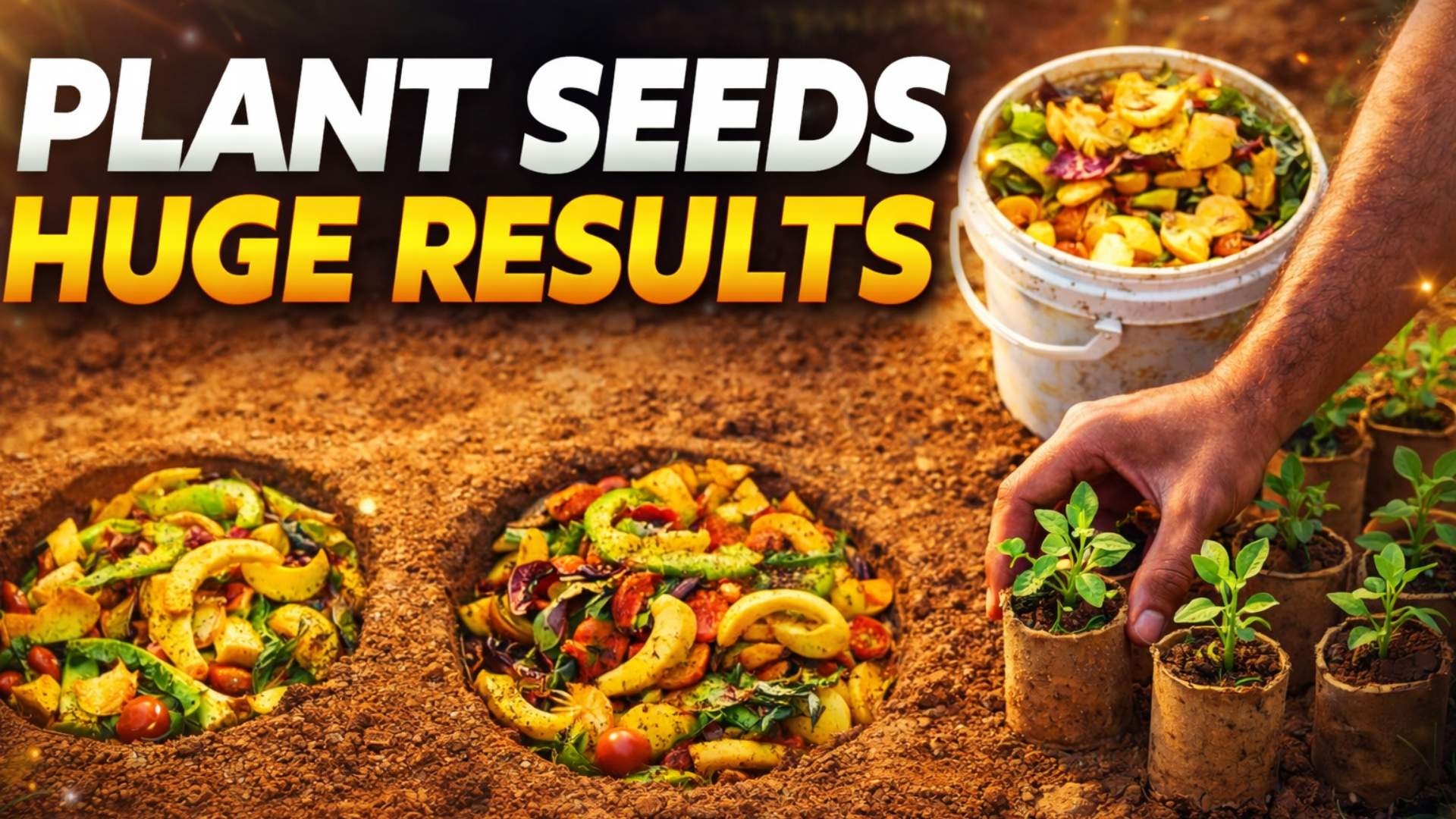 This seed starting method and planting hole technique gives huge harvests