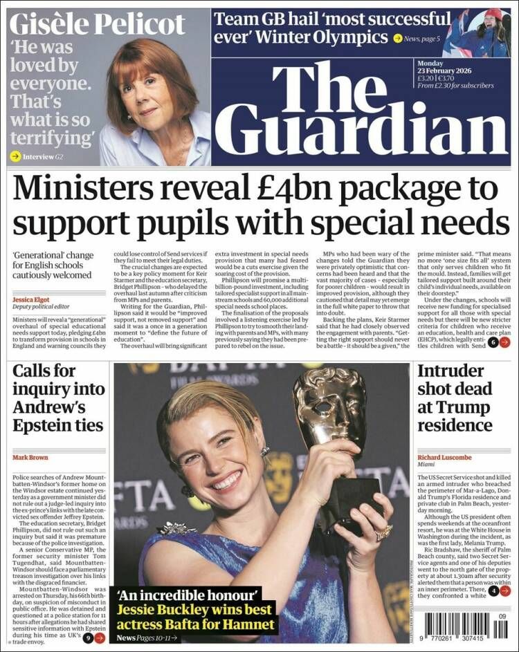 23 February 2026: 'Mashaba and Zille squared off' and other world headlines