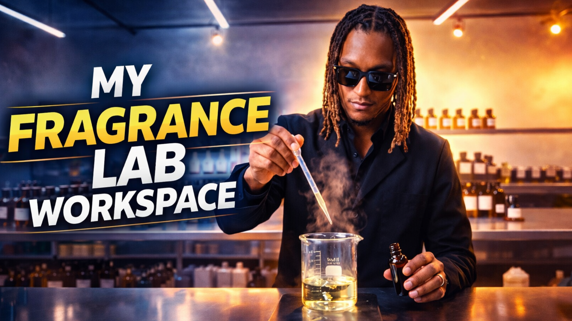 Workspace tour inside the laboratory of a young fragrance creator