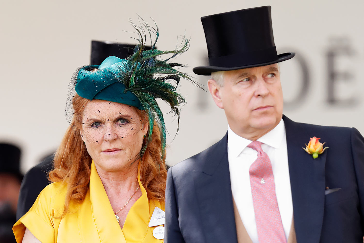 Sarah Ferguson, Duchess of York, and Prince Andrew, Duke of York, attend the Royal Ascot at Ascot Racecourse in England on June 21, 2019. (Max Mumby/Indigo / Getty Images)