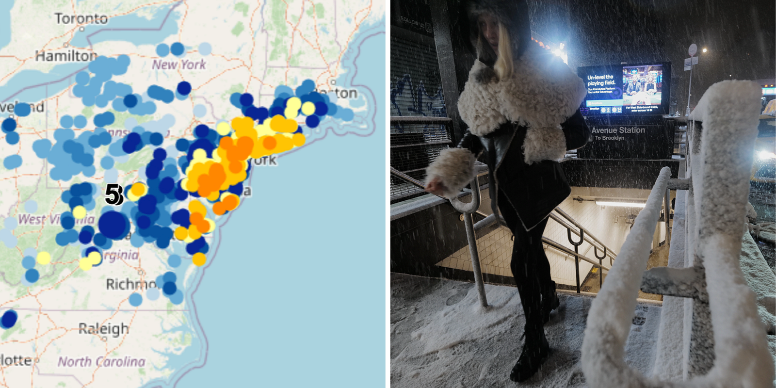 Snöstorm i USA – kan bli en av New Yorks värsta