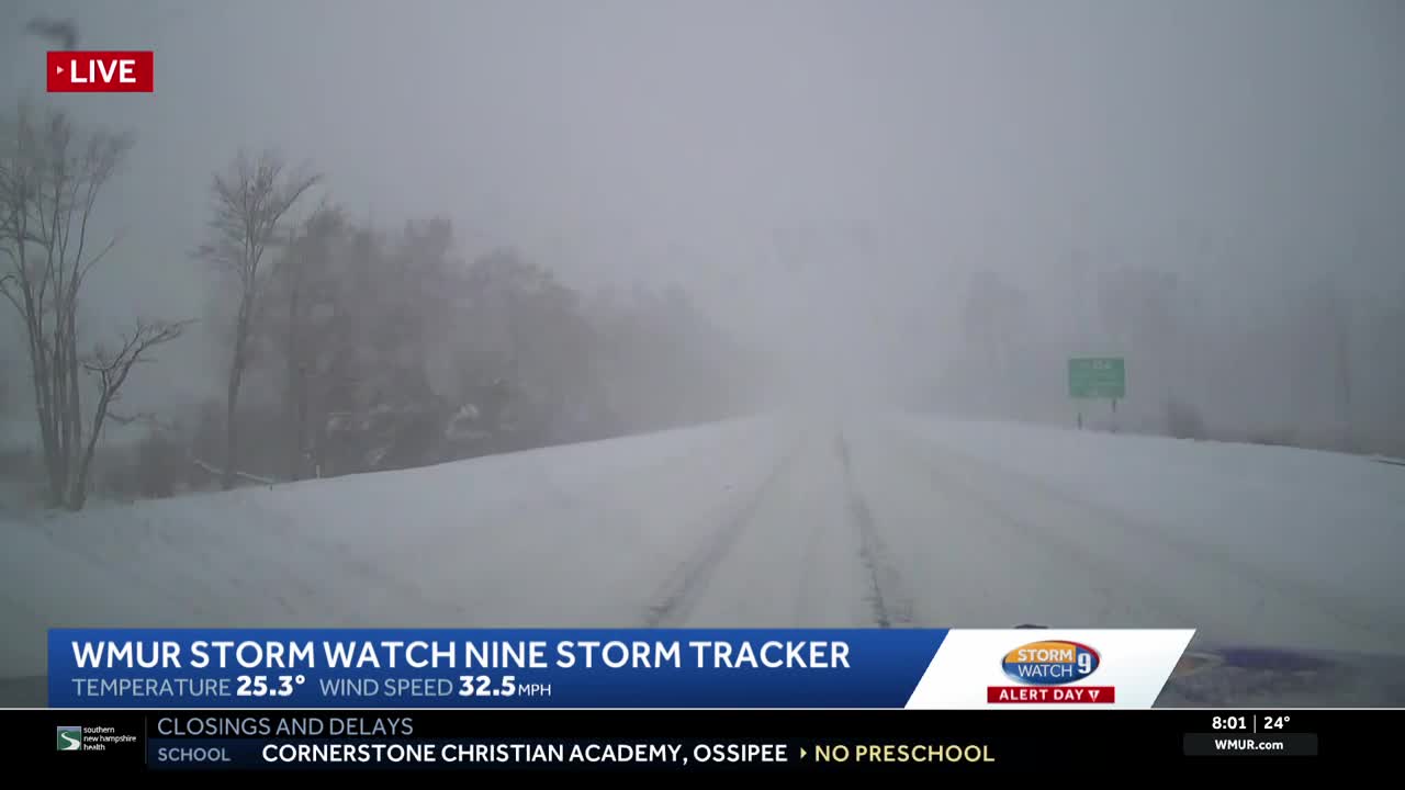 New Hampshire road conditions: Nor'easter bringing strong winds ...