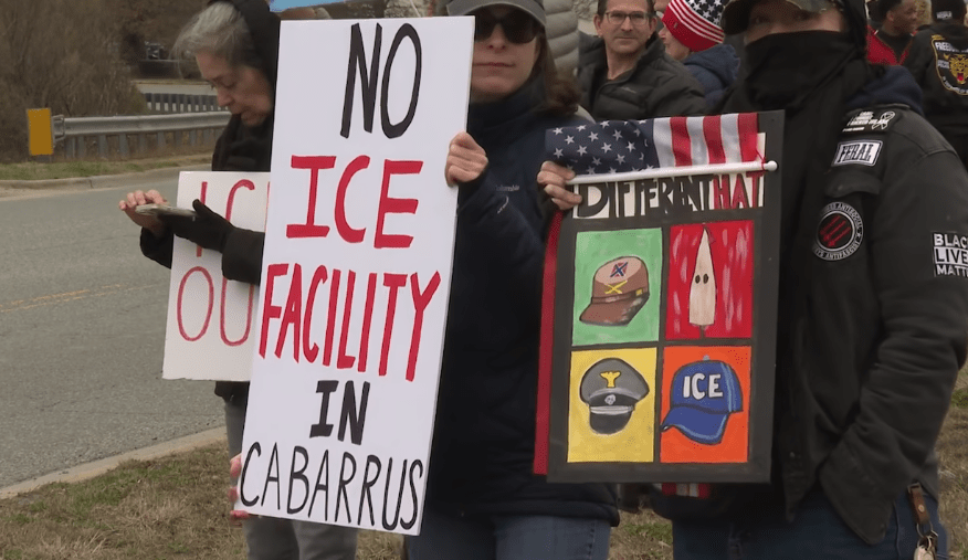 People rallying against rumored ICE detention center in North Carolina