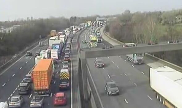 M6 traffic: Chaos after crash between lorry and two cars with delays ...
