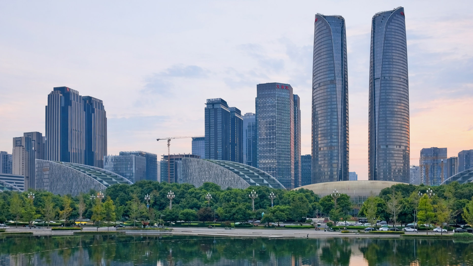 This City Landscape Connects Water and Towers China
