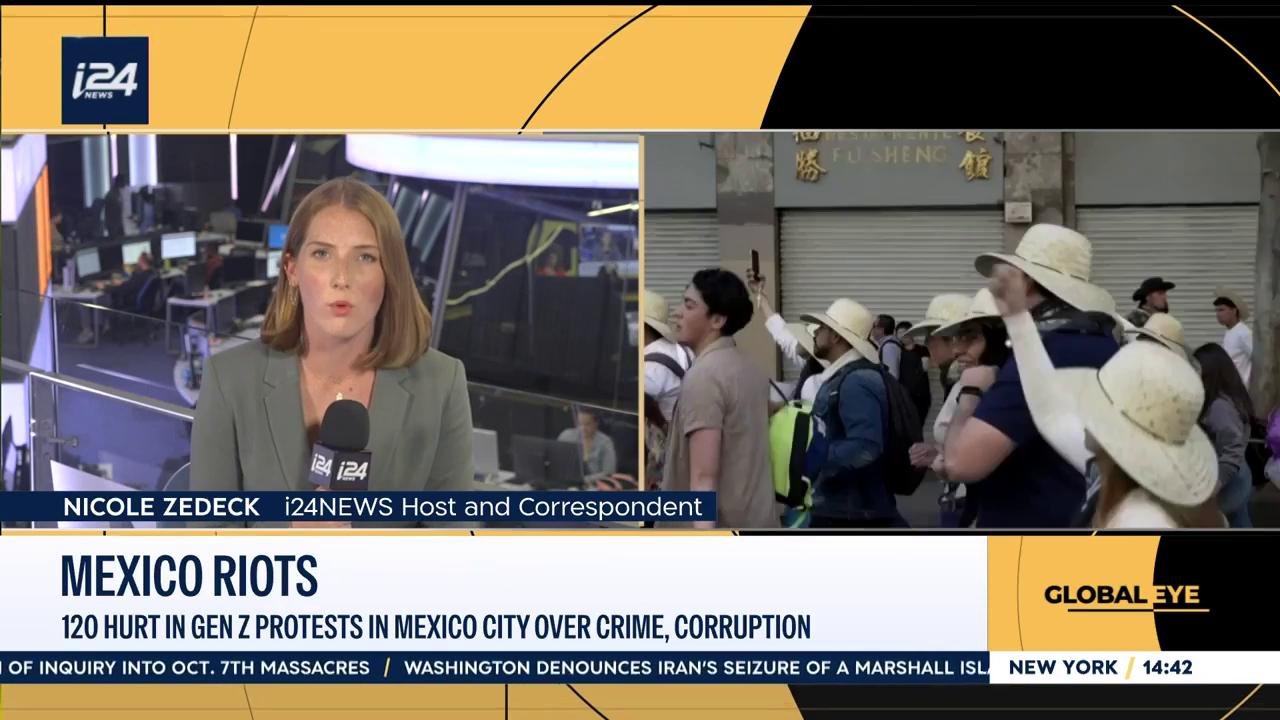 120 hurt in Gen Z protest in Mexico City over crime, corruption