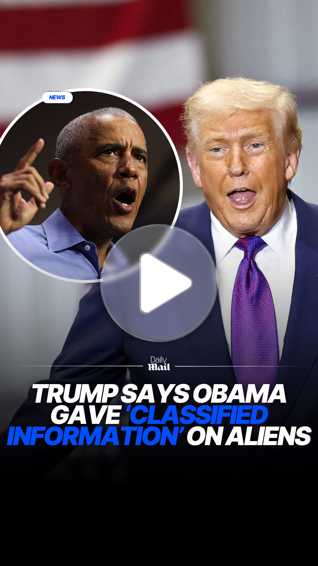 Trump criticizes Obama over comments about aliens