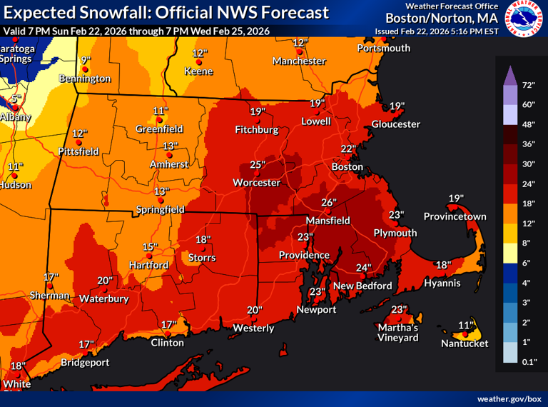 Brockton in blizzard bullseye. Latest snowstorm updates