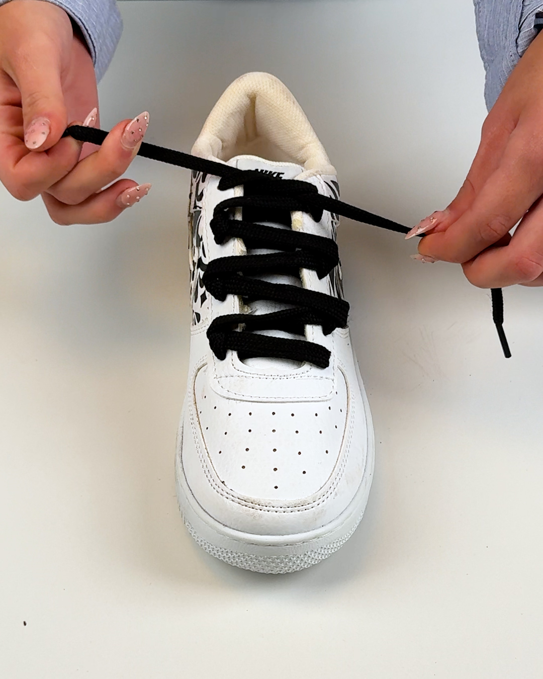 Shoelace hack for an extra look👟
