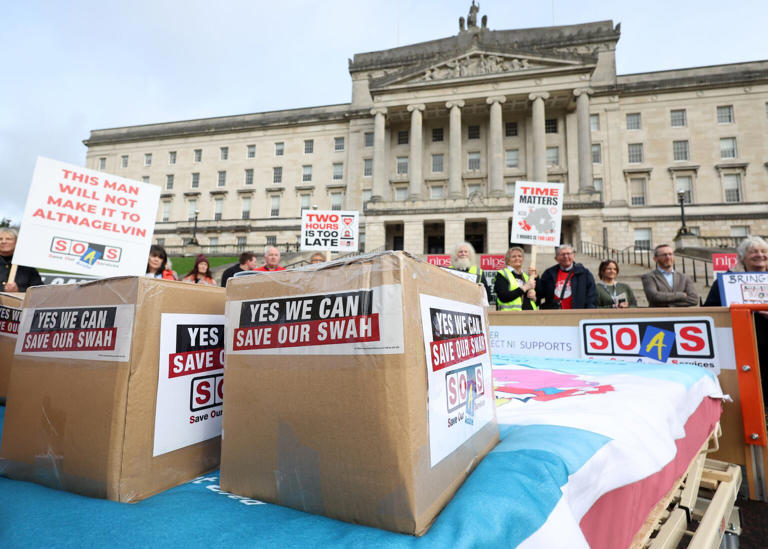 Protestors bring SWAH health fears to Stormont as Trust claims surgery ...