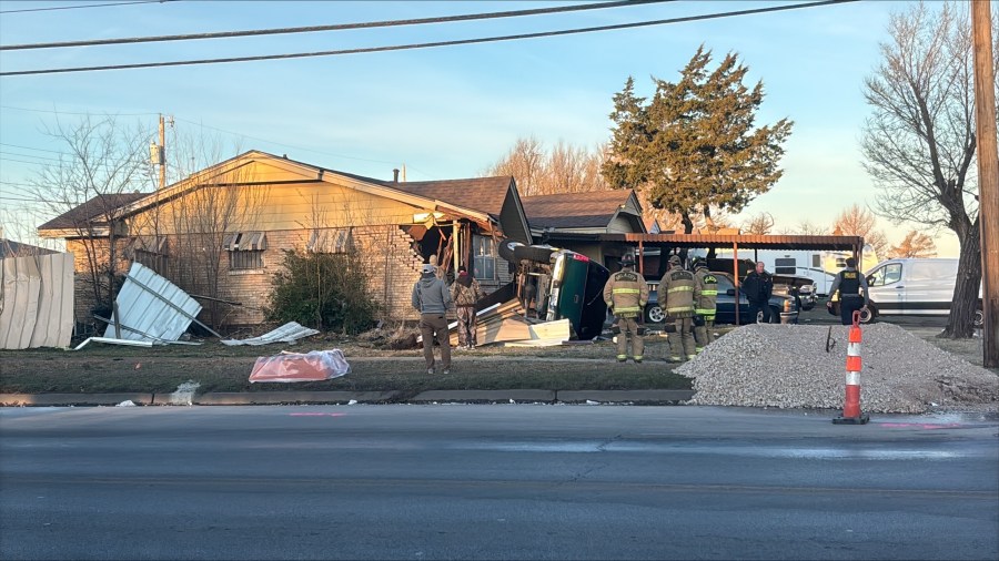 Car crashes into home in SW Oklahoma City