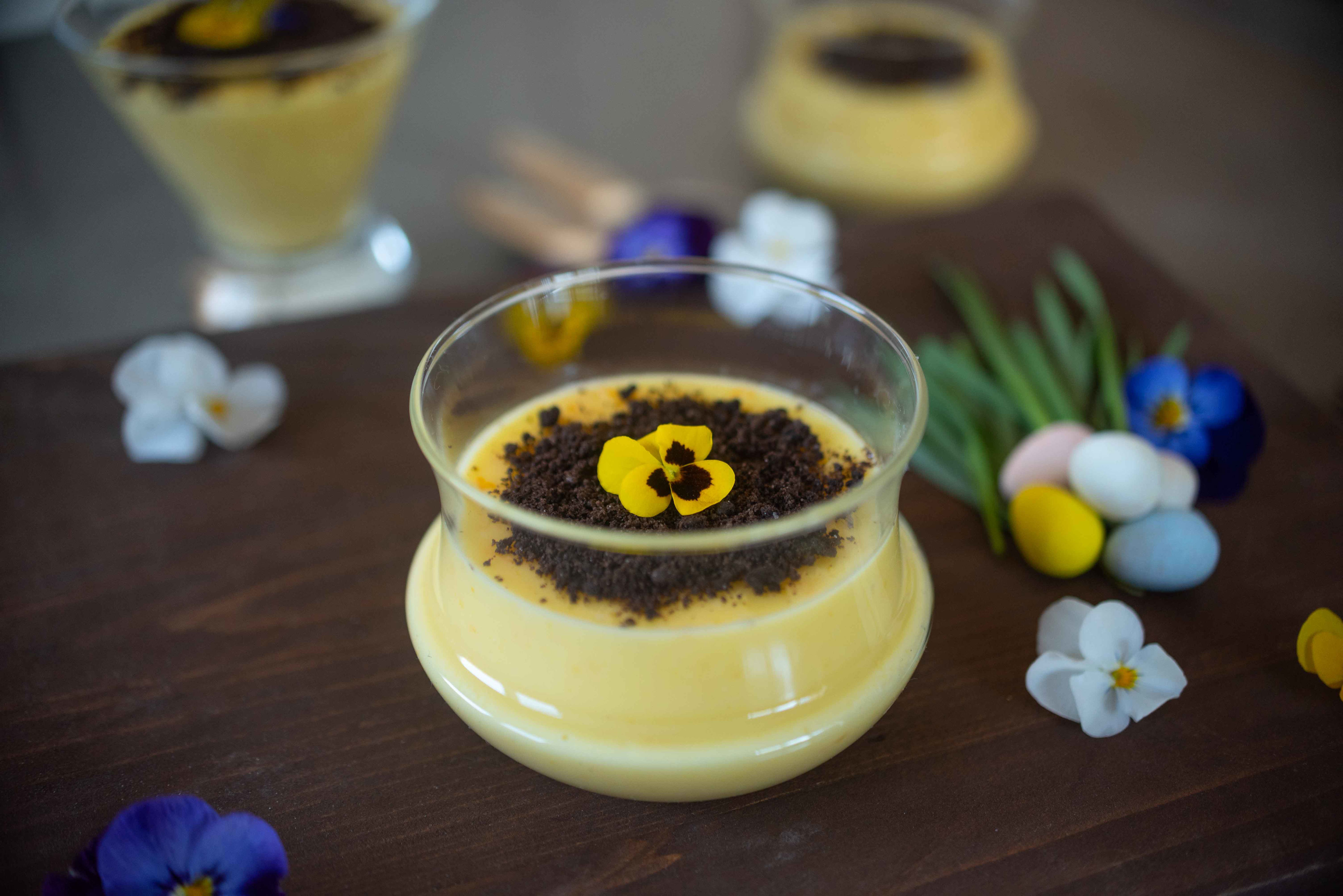 Spring orange custard