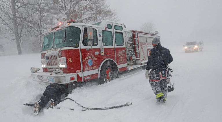 Even first responders get stuck in the snow. Then what happens?