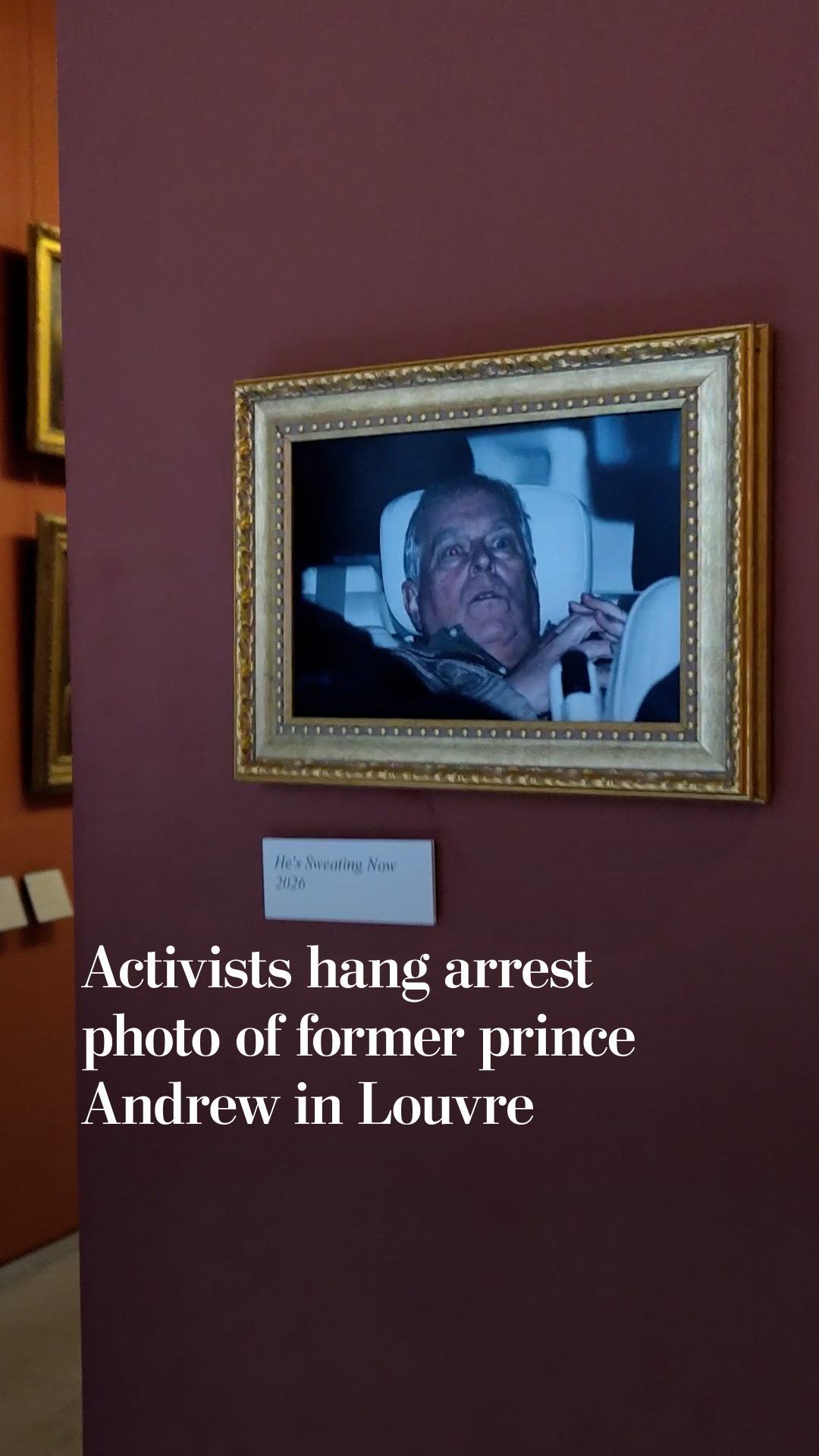 Activists put arrest photo of former Prince Andrew in Louvre<br><br>