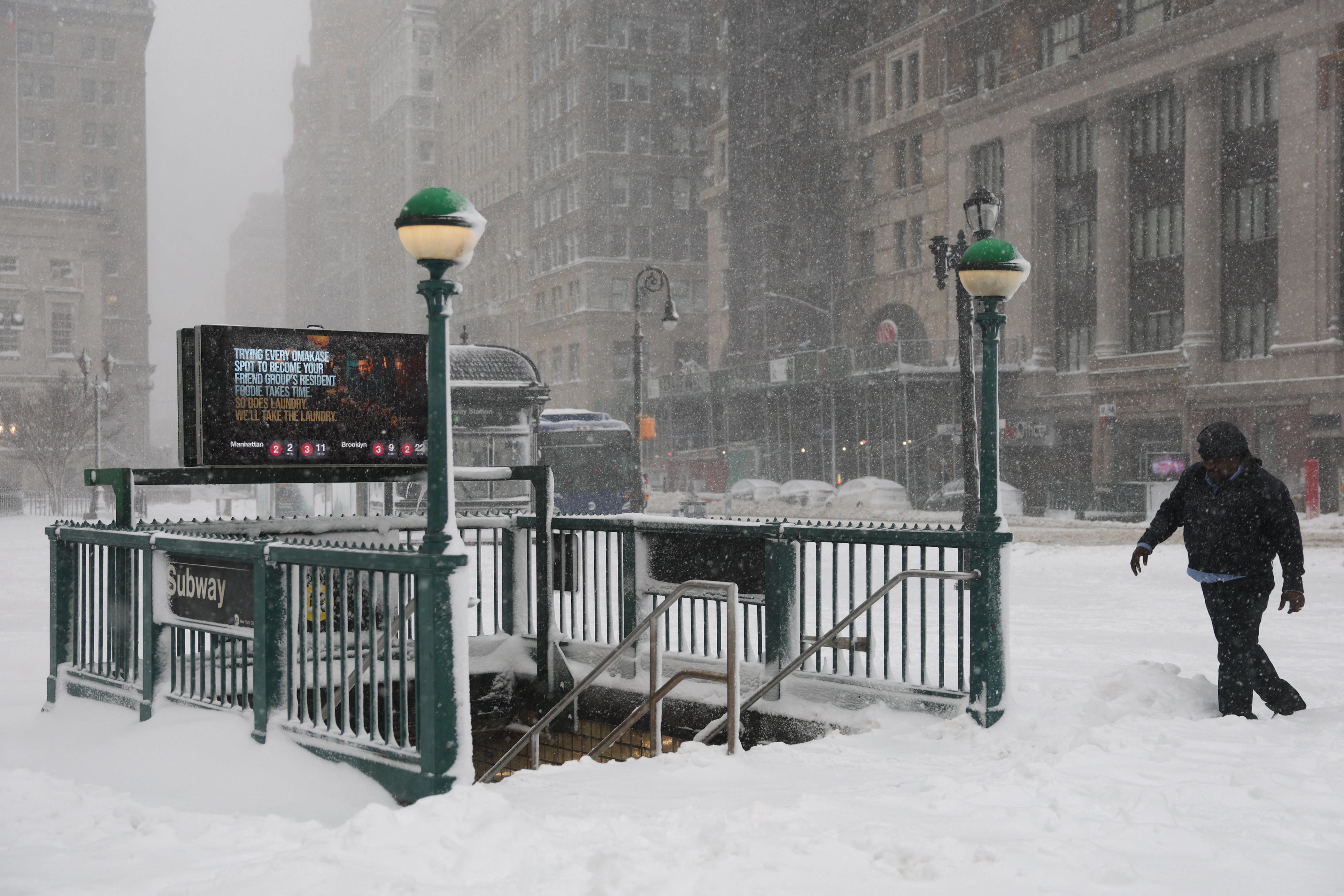 How much did it snow in New York City? See inch counts