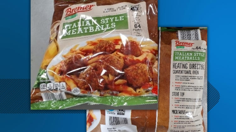 Recalled meatballs may have metal contaminants, says FDA